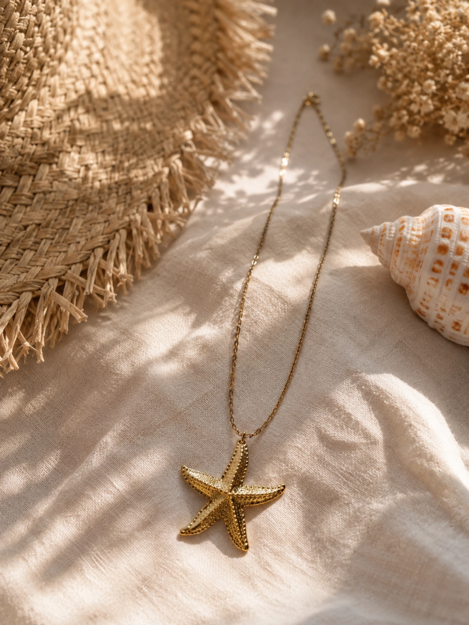 Collier pendentif étoile de mer